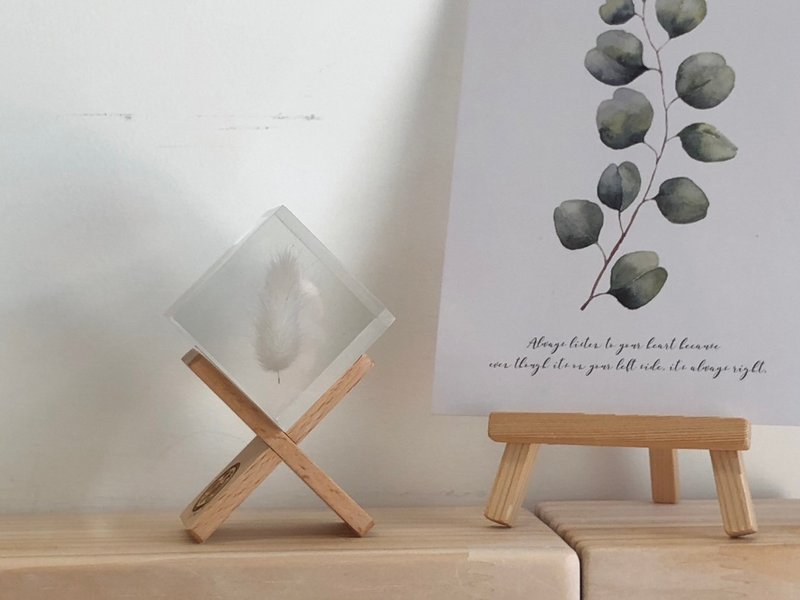 【纯净植砖－鼠尾草】植感手作艺术品/居家品味摆饰 - 摆饰 - 压克力 透明