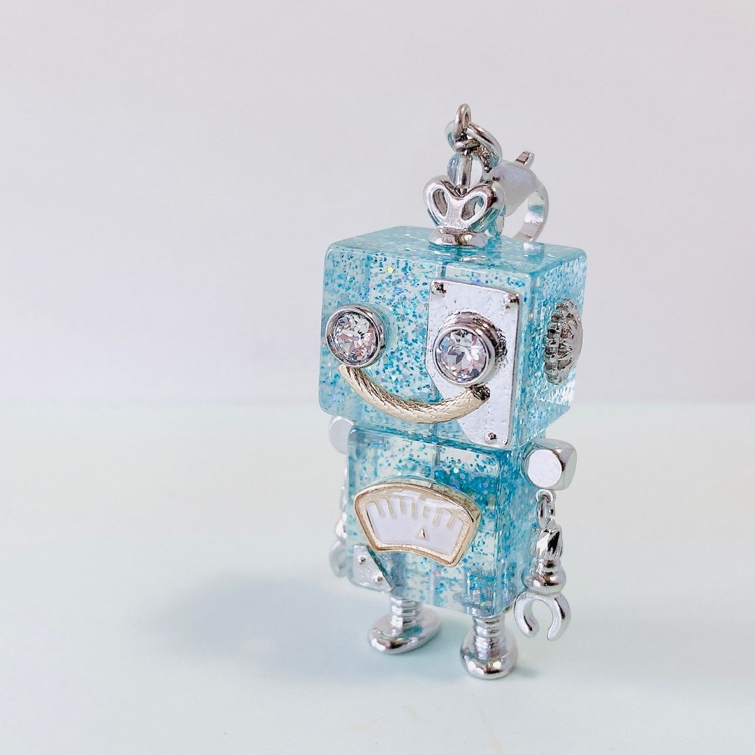 Robot Charm Accessories - 项链 - 塑料 蓝色