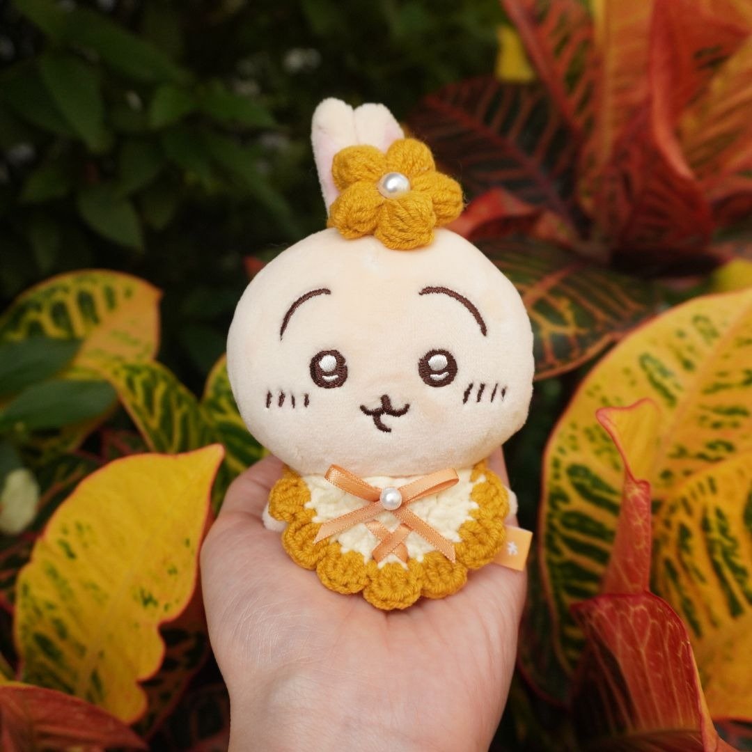 金木樨-赏花领巾 | 娃衣 吉伊卡哇 ちいかわ Chiikawa 10cm - 玩偶/公仔 - 棉 黄色