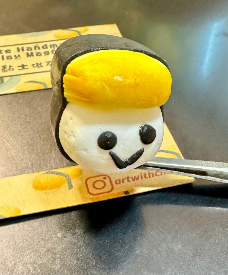 童真寿司小磁石 - 冰箱贴/磁贴 - 粘土 白色