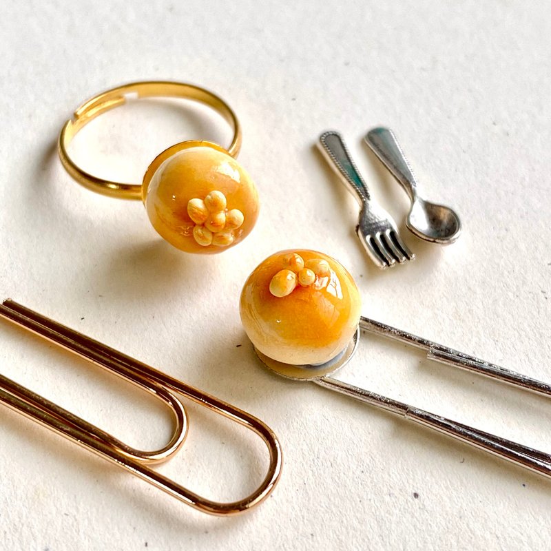 【手作黏土系列】【面包】万字夹或戒指 - 戒指 - 粘土 