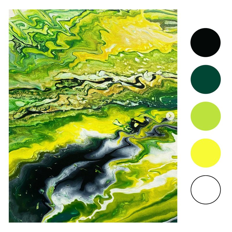 【新手必买】 Diy流体画材料包 / 草原系 / 可完成两幅作品 - 插画/绘画/写字 - 其他材质 咖啡色