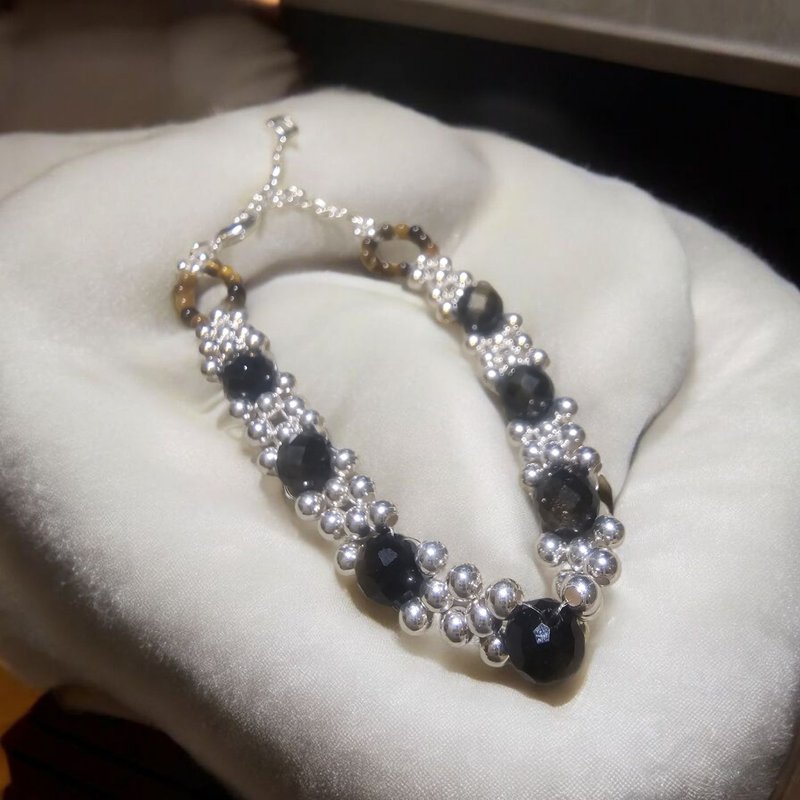 简约时尚--金曜石手链 - 手链/手环 - 半宝石 黑色