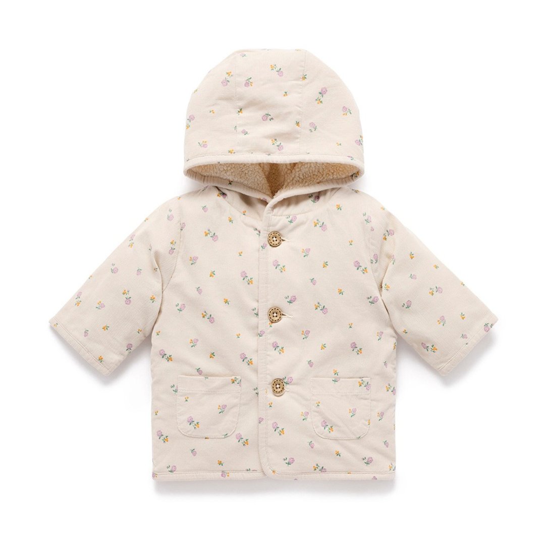 澳洲Purebaby有机棉婴童刷毛外套6M-2T 米白灯心绒 - 童装外套 - 棉．麻 