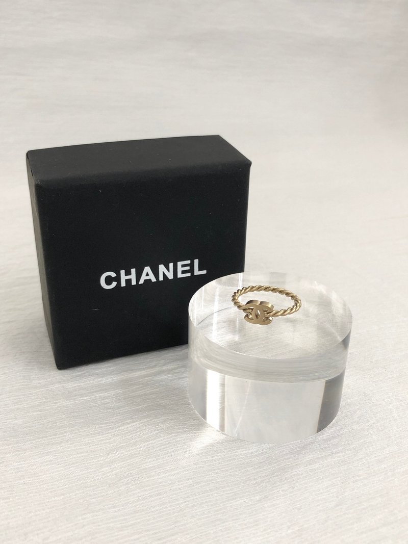 【日本直送 名牌中古包】CHANEL 香奈儿 戒指 戒指 镀金 双C标志 vintage 古董 vphhjs - 戒指 - 其他材质 金色