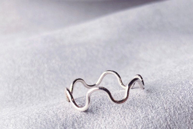 波长论 - 戒指 - 纯银 银色