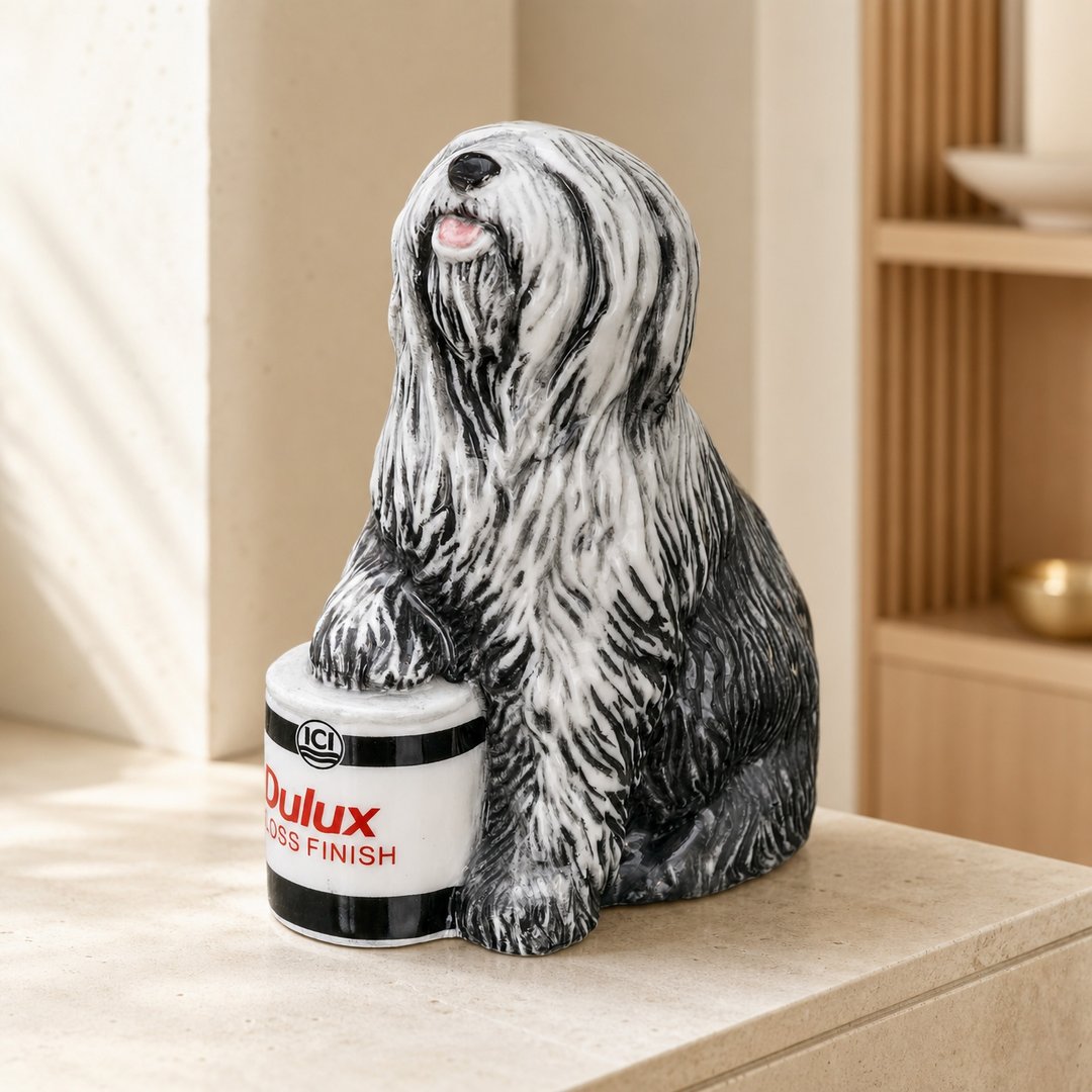 英国 Royal Doulton 手绘古代牧羊犬 2011 Dulux DOG 手绘陶瓷工艺品 - 摆饰 - 瓷 