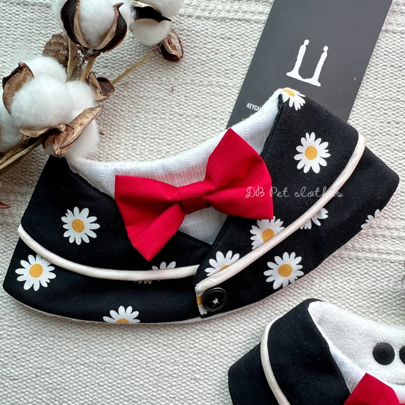 小雏菊绅士围兜/蝴蝶结绅士兜 - 围嘴/口水巾 - 棉．麻 多色