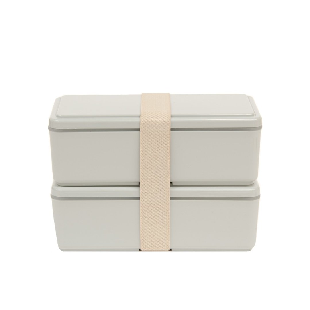 三好制作所 GEL-COOL绅士系列双层保冷便当盒L 浅灰 - 便当盒/饭盒 - 塑料 灰色