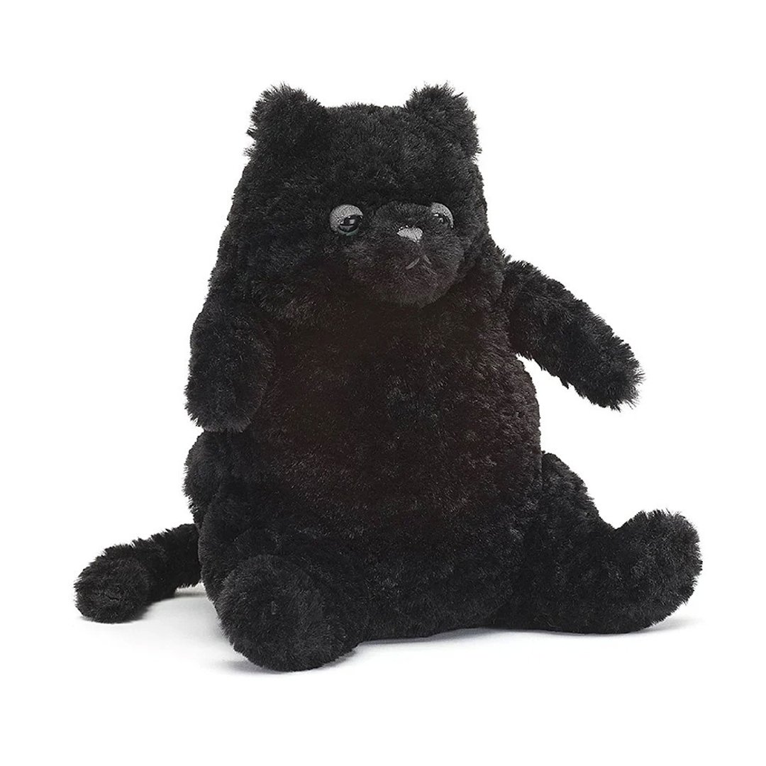 Amore Cat Black 胖胖猫 (黑) 约15cm 厌世猫 猫星人 - 玩偶/公仔 - 聚酯纤维 黑色