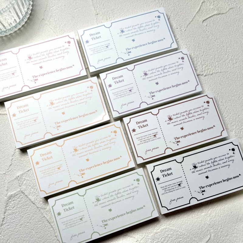 梦幻票券记事本 - 贴纸 - 其他材质 多色