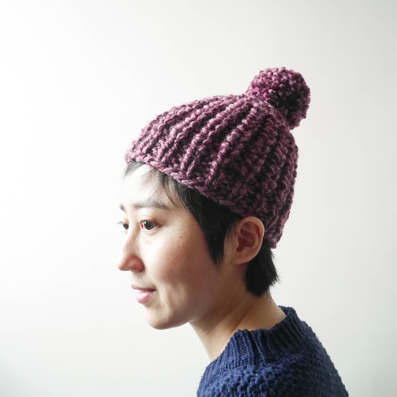 毛帽-枣红 - 帽子 - 羊毛 红色