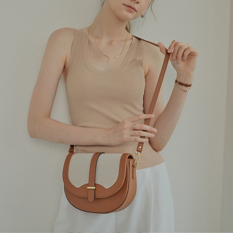 Bag to Basics 韓國製 CAMILA 馬鞍包包 (COMBI - 侧背包/斜挎包 - 人造皮革 