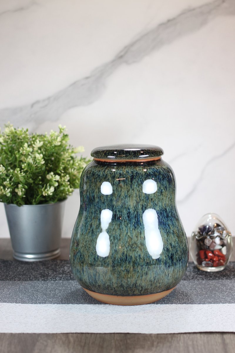 【沐春生活】天目釉手拉坯 茶仓 茶叶罐 莺歌名家叶敏祥手工作 - 茶具/茶杯 - 瓷 