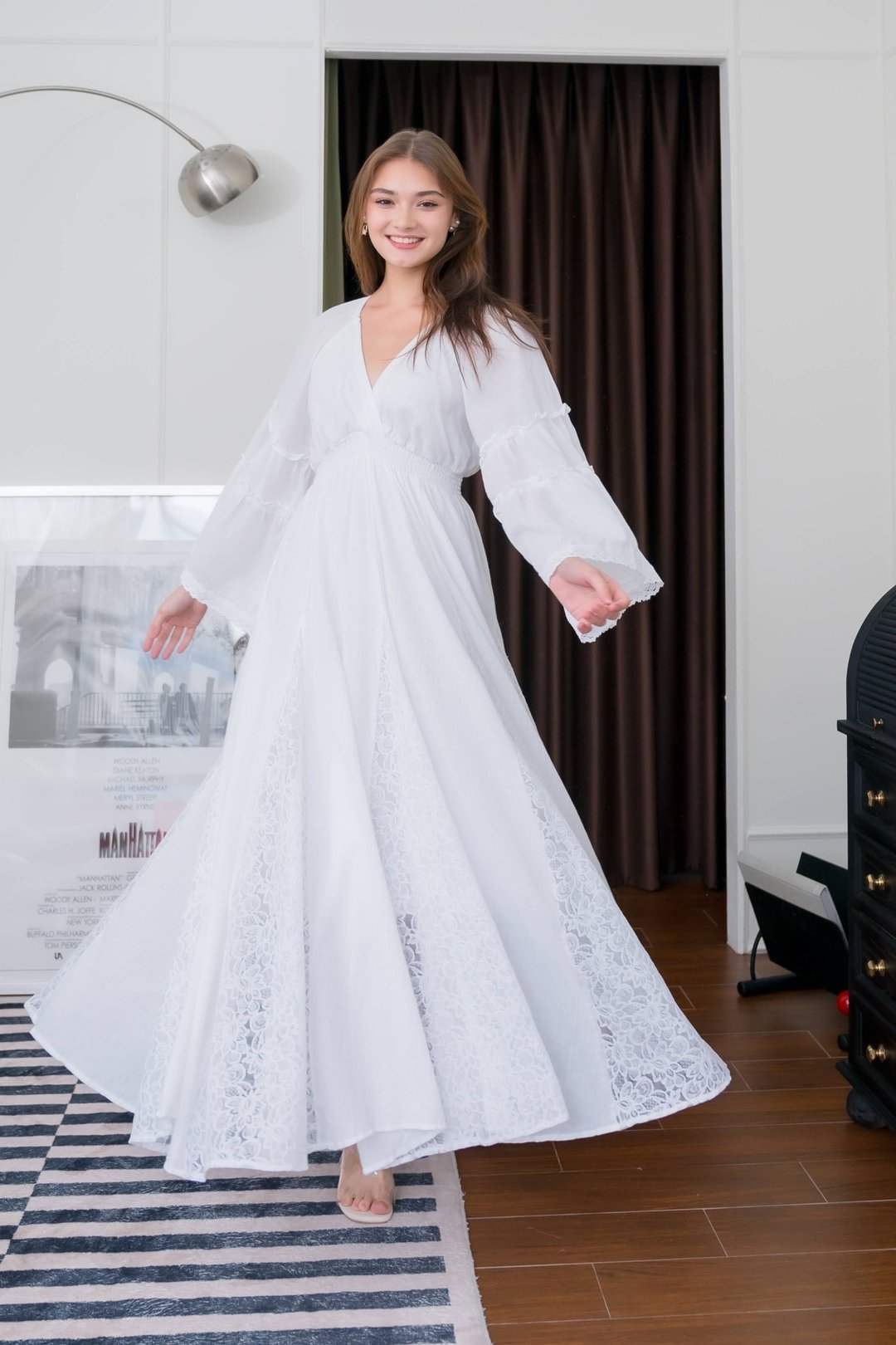 白色洋装, Bohemian Dress, White Maxi Dress - 洋装/连衣裙 - 棉 白色