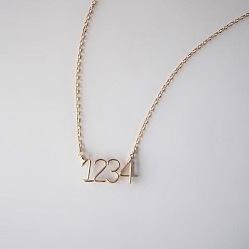 数字 (四位数) 项链 - 项链 - 其他金属 金色