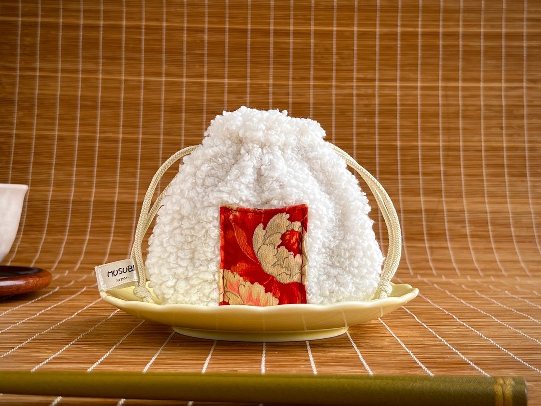 和服饭团束口袋 mini - 红华 | 古布升级再造 手作一点物 -和风小 - 化妆包/杂物包 - 其他材质 