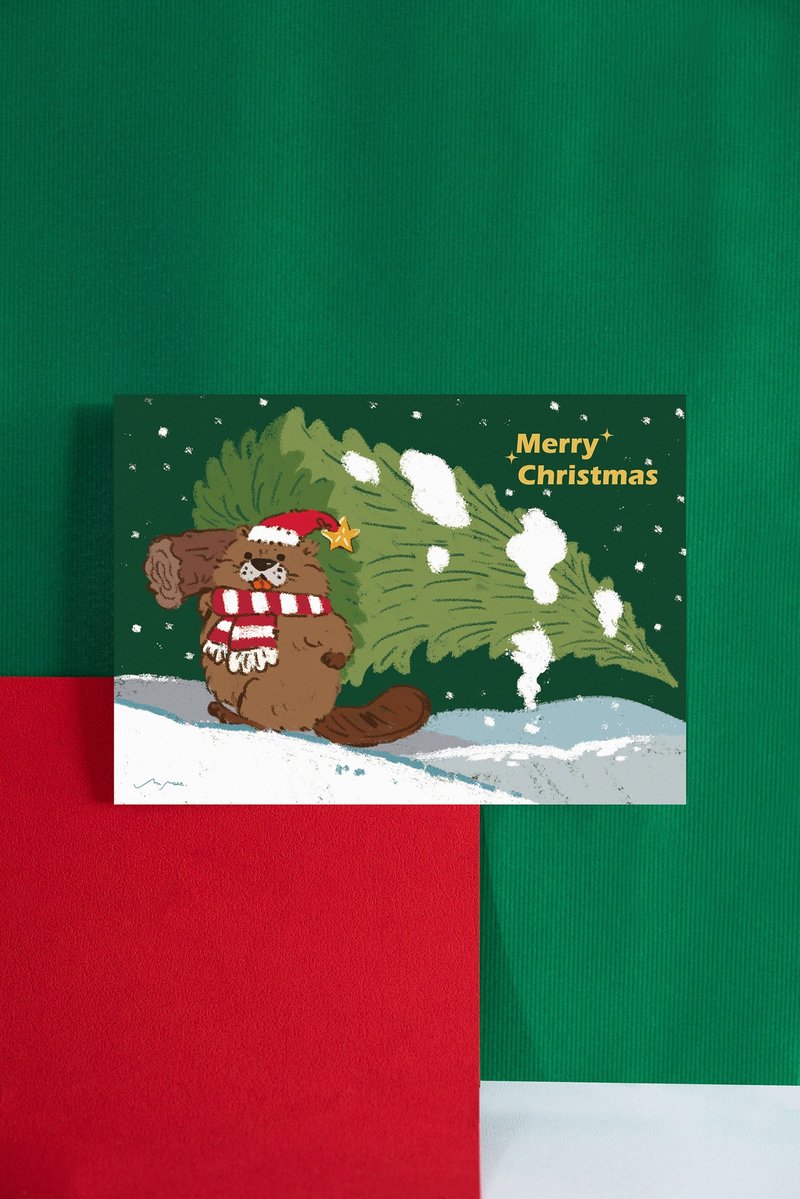 自己啃了一棵圣诞树 - 卡片/明信片 - 纸 
