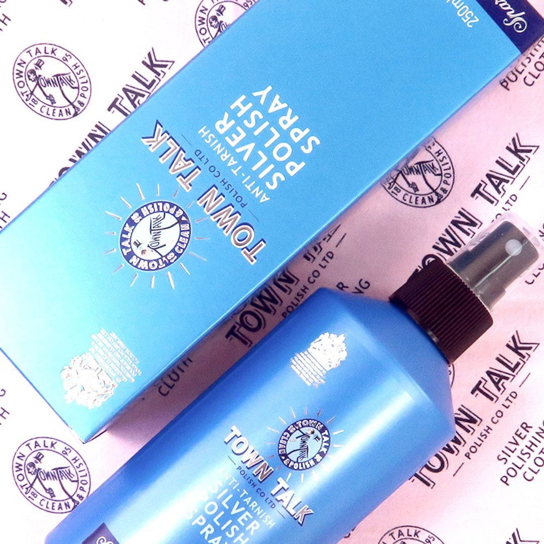 Town Talk 英国制 银器洁亮喷剂 喷雾型擦银乳 250ml 清洁 + 抗氧化 - 手链/手环 - 其他材质 白色