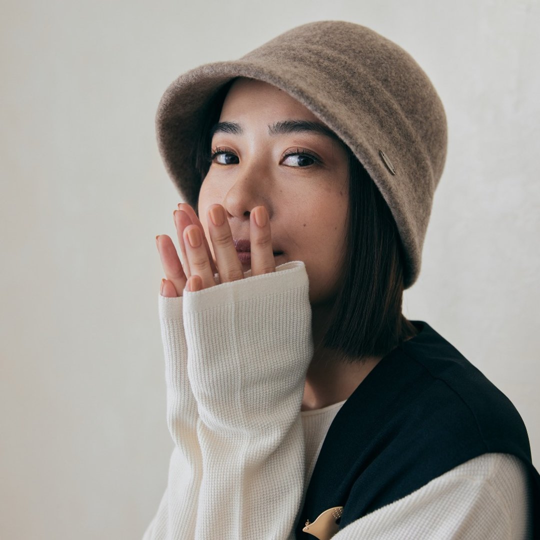 温柔芮尼水桶帽-香气伯爵 - 帽子 - 羊毛 卡其色