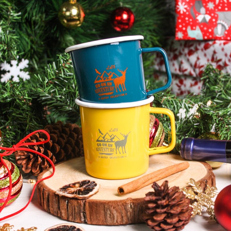 OUTSY高山水鹿珐琅杯390ml(二入组) 交换礼物 - 其他杯子 - 珐琅 黄色