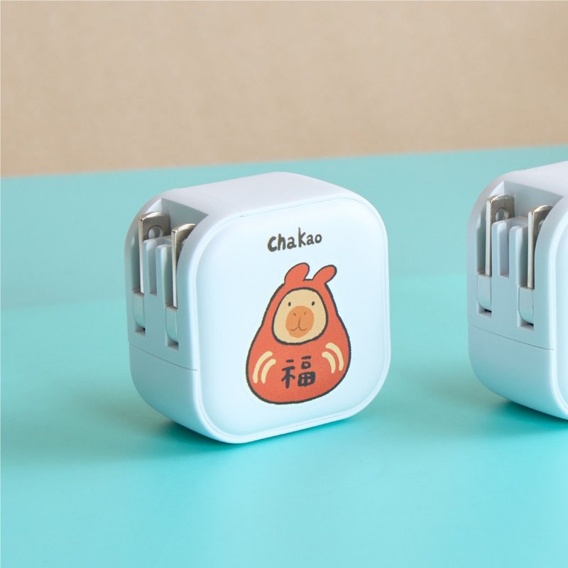 查高插画好运达摩GaN 45W Type-C双孔充电头 - 数码小物 - 塑料 多色