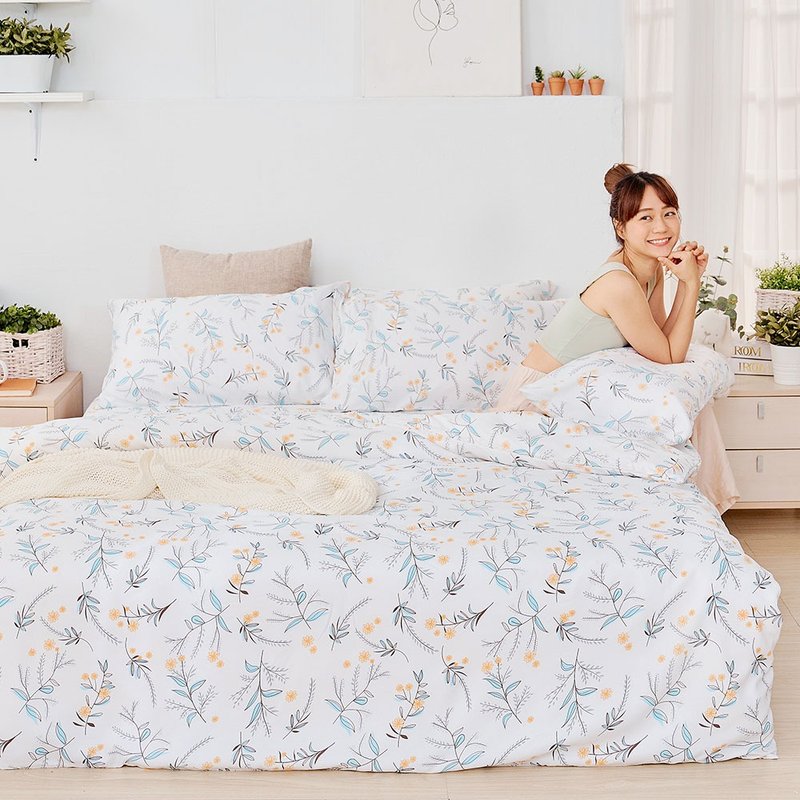 床包被套组-单人/双人/加大/ 奥地利天丝 / 铃花白露 台湾制 - 寝具 - 其他材质 白色