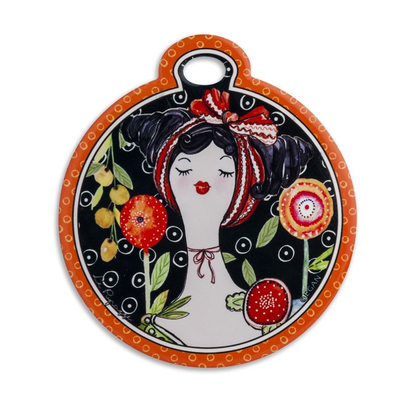 意大利EGAN- 玩偶系列 隔热垫 橘边 17X19CM - 杯垫 - 陶 橘色