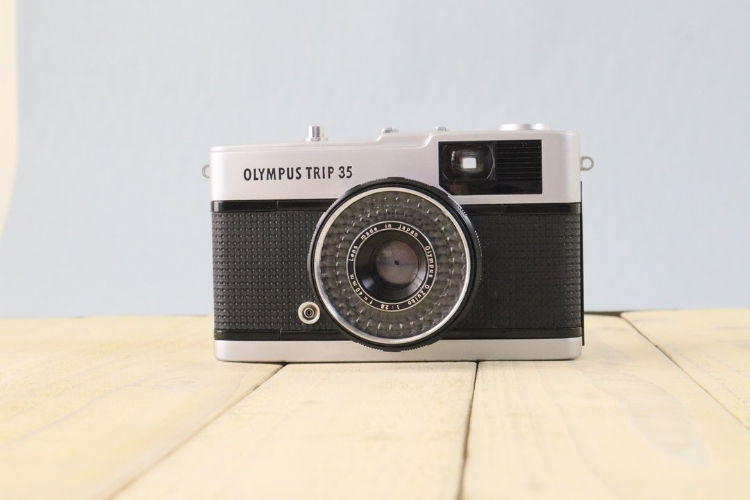 [完全工作产品] 旧胶片相机奥林巴斯 OLYMPUS TRIP35 S/N 2951492 m014 - 相机 - 其他金属 黑色
