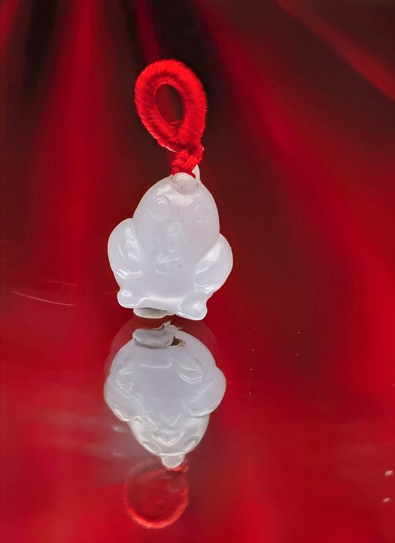 十二生肖系列 - (鸡)翡翠吊坠配手编手绳 - 吊饰 - 宝石 