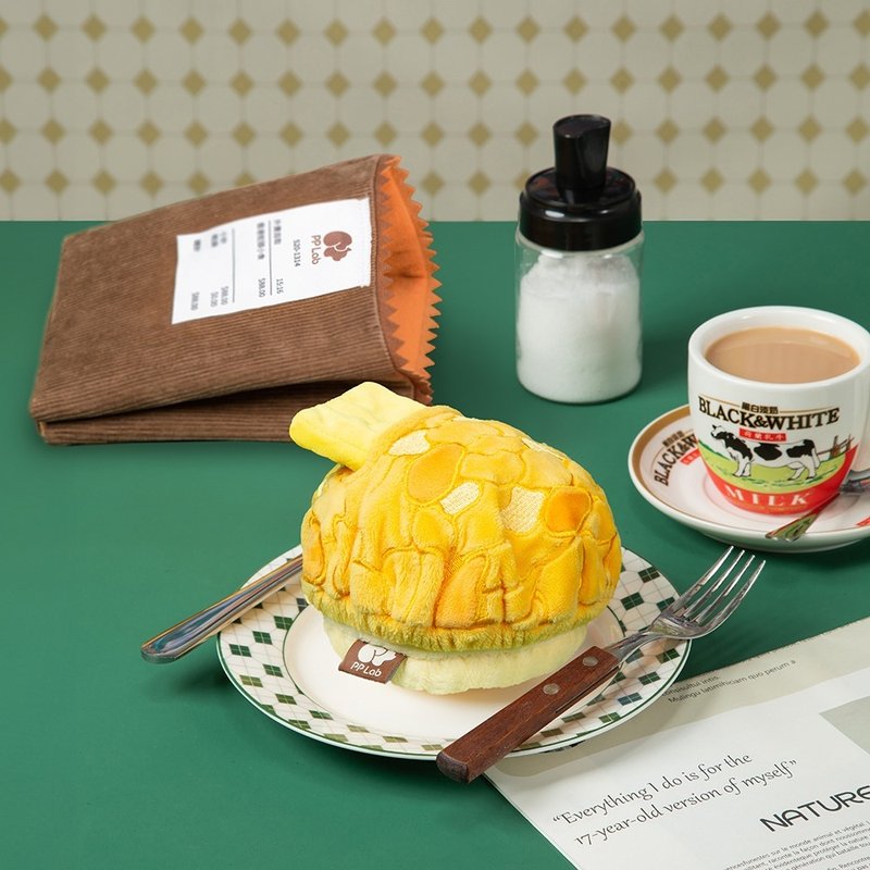 菠萝包连纸袋藏食玩具 - 玩具 - 棉 黄色