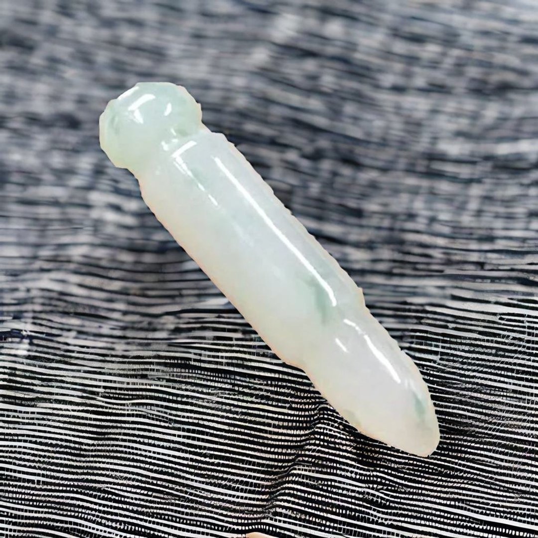 【考试顺利】冰飘花翡翠文昌笔项链 | 天然缅甸玉A货翡翠 | 送礼 - 项链 - 玉石 绿色