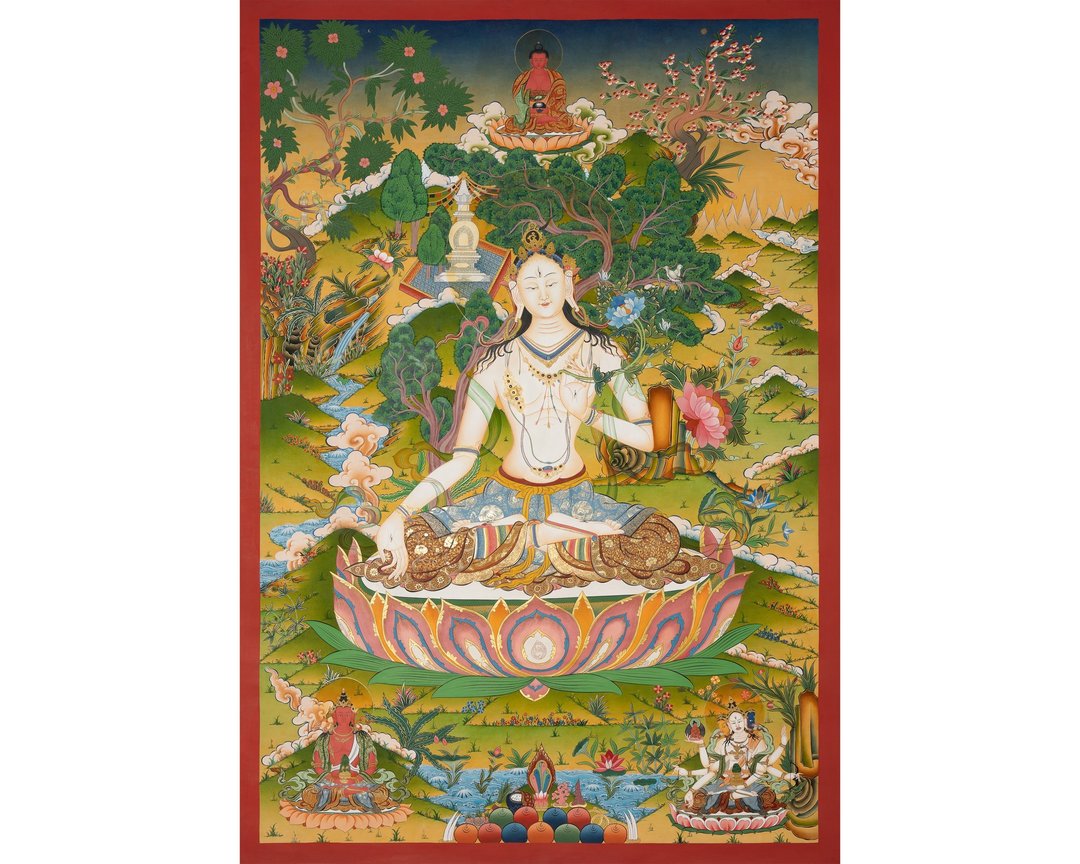 白度母 和平光辉之母 长寿与福祉的守护者 - 墙贴/壁贴 - 其他材质 多色