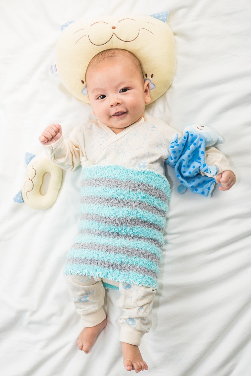 超人气保暖-日系婴儿防踢肚围l宝宝腹围 极柔软羽绒l肚围脖围帽子 - 婴儿床上用品 - 其他材质 蓝色