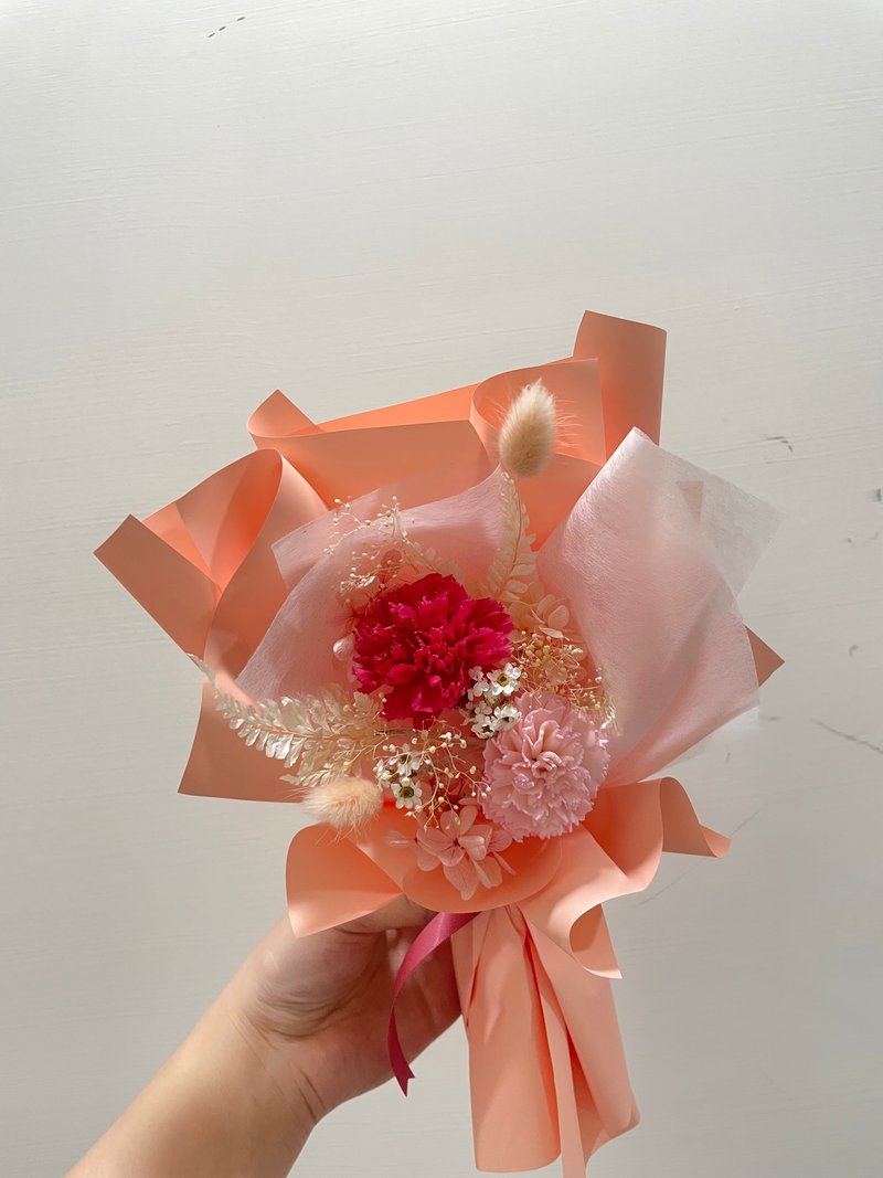 蜜桃柔光干燥花小花束 - 干燥花/捧花 - 植物．花 