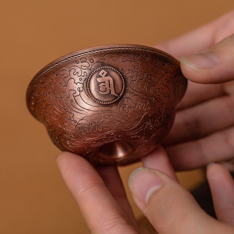 藏传佛教供具  满愿纯红铜镀金供水碗 - 摆饰 - 贵金属 多色