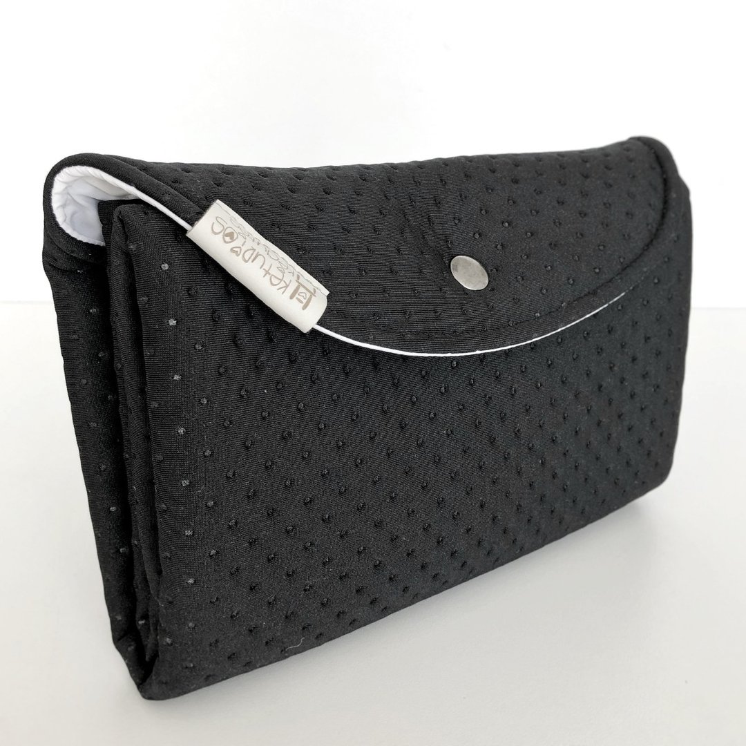 Black Baby Diaper Changing Clutch Mat - Waterproof Neopren Newborn Changing Pad - 婴儿床上用品 - 其他材质 黑色