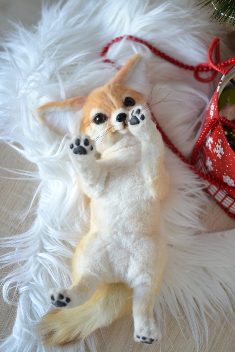 Fennec fox, plush toy - 玩偶/公仔 - 其他材质 橘色