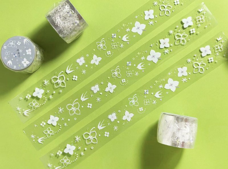 花盐笺 PET 纸胶带 贝壳光 5米卷 - 纸胶带 - 其他材质 多色