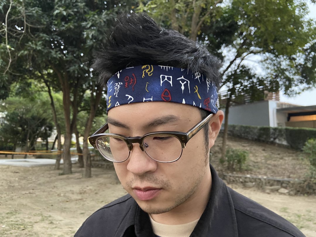 男生头带 / 男生发带 / 甲骨文 / 一片式发带 - 发带/发箍 - 棉 蓝色