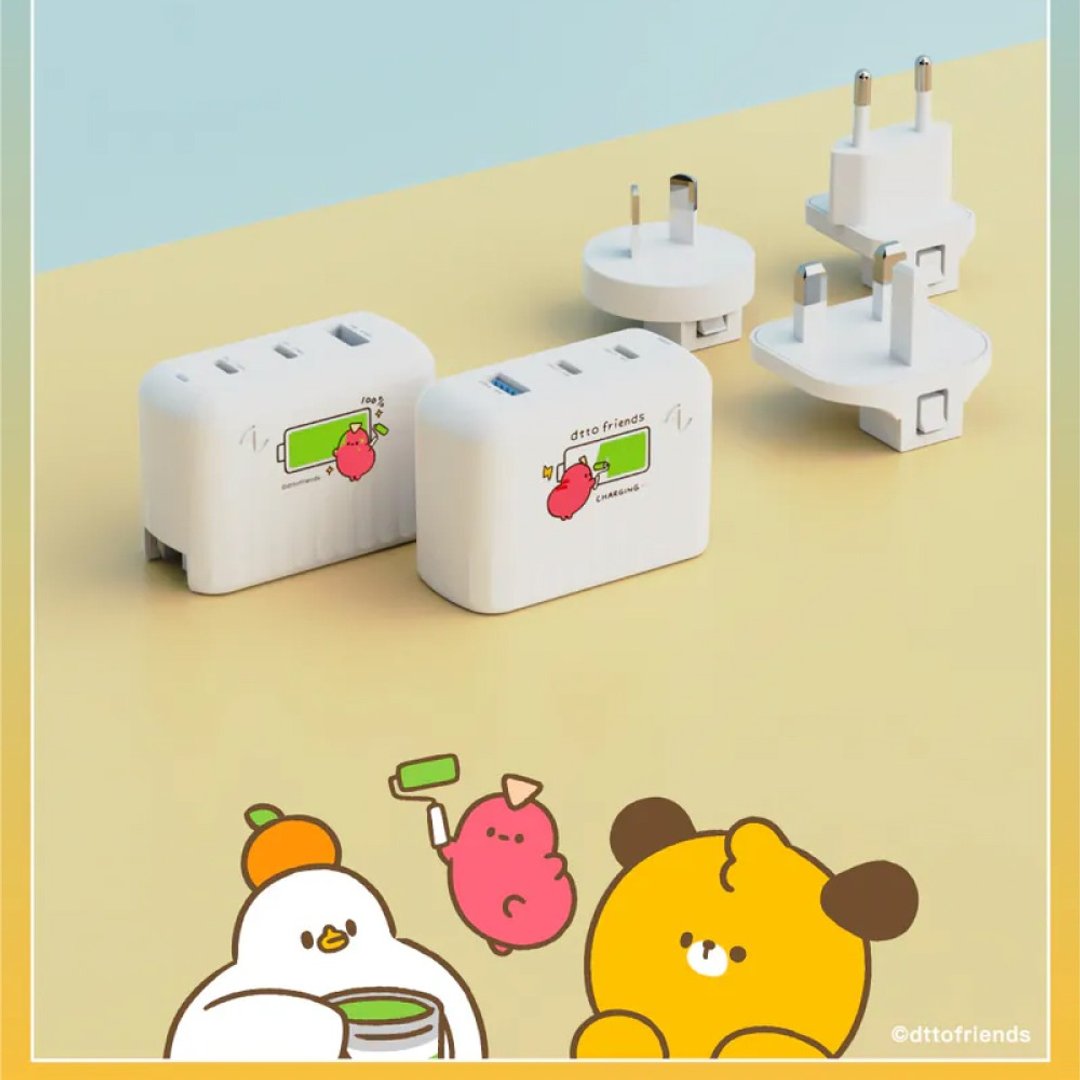 Allite A1 PRO 70W 三孔氮化镓快充 dtto friends 联名款 - 手机配件 - 其他材质 白色