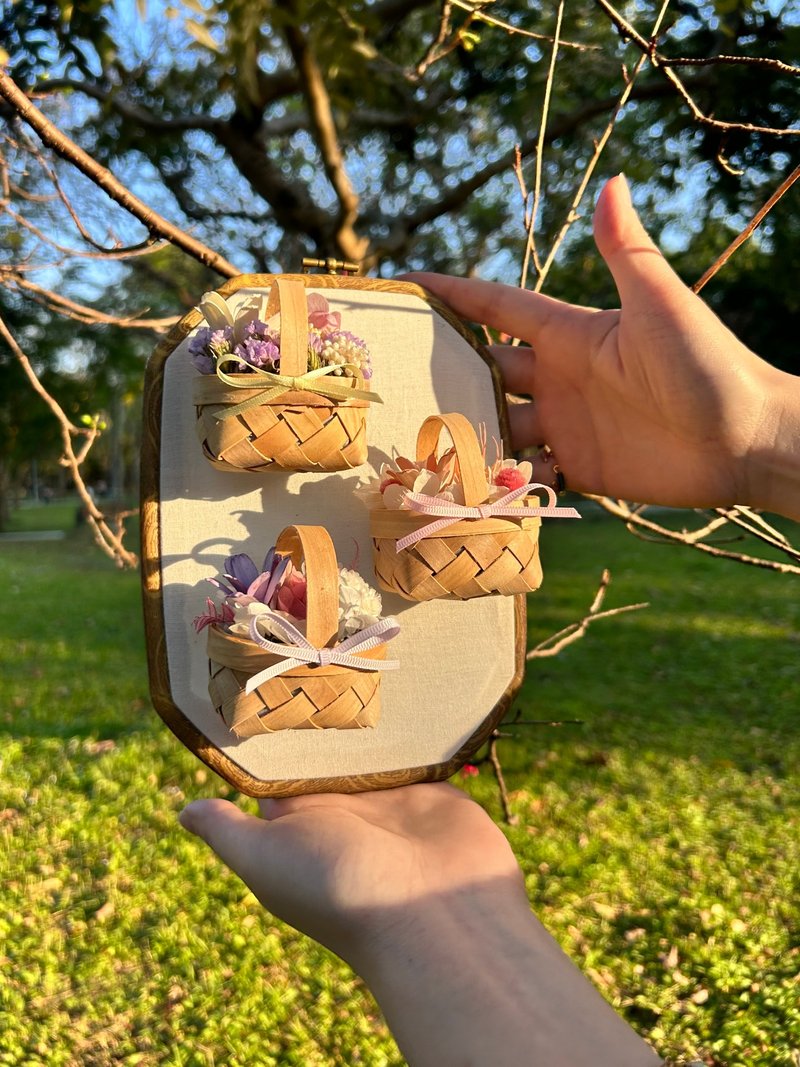 小花篮磁铁 - 干燥花/捧花 - 植物．花 