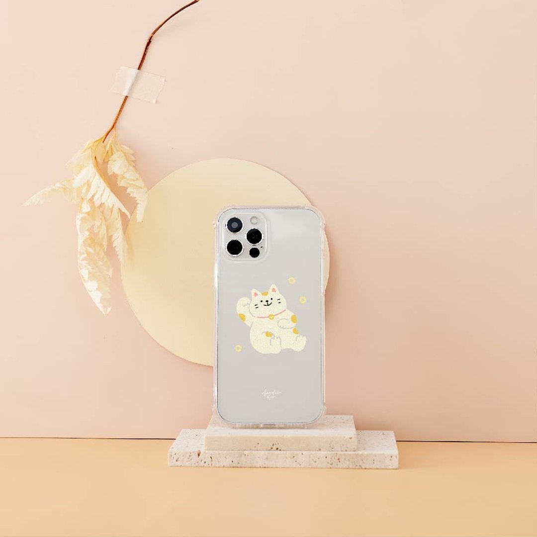 Mandie招财猫猫全气囊防摔iPhone手机壳 - 手机壳/手机套 - 塑料 透明
