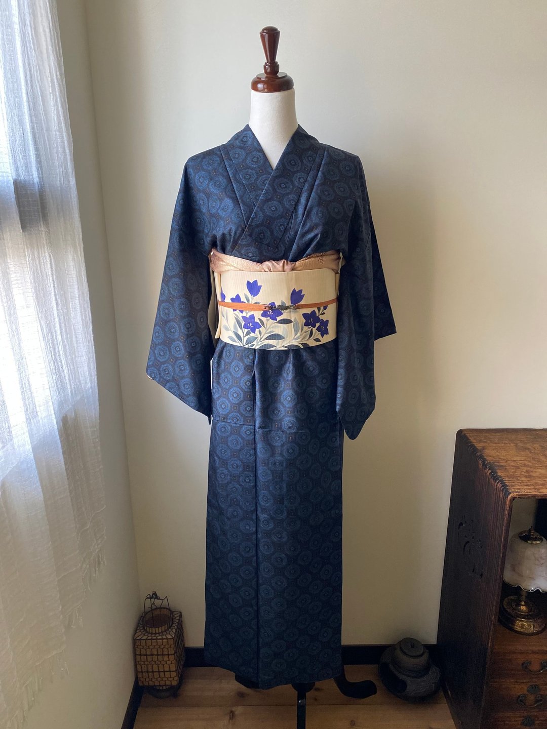 深蓝大岛䌷古董和服 - 其他 - 丝．绢 蓝色