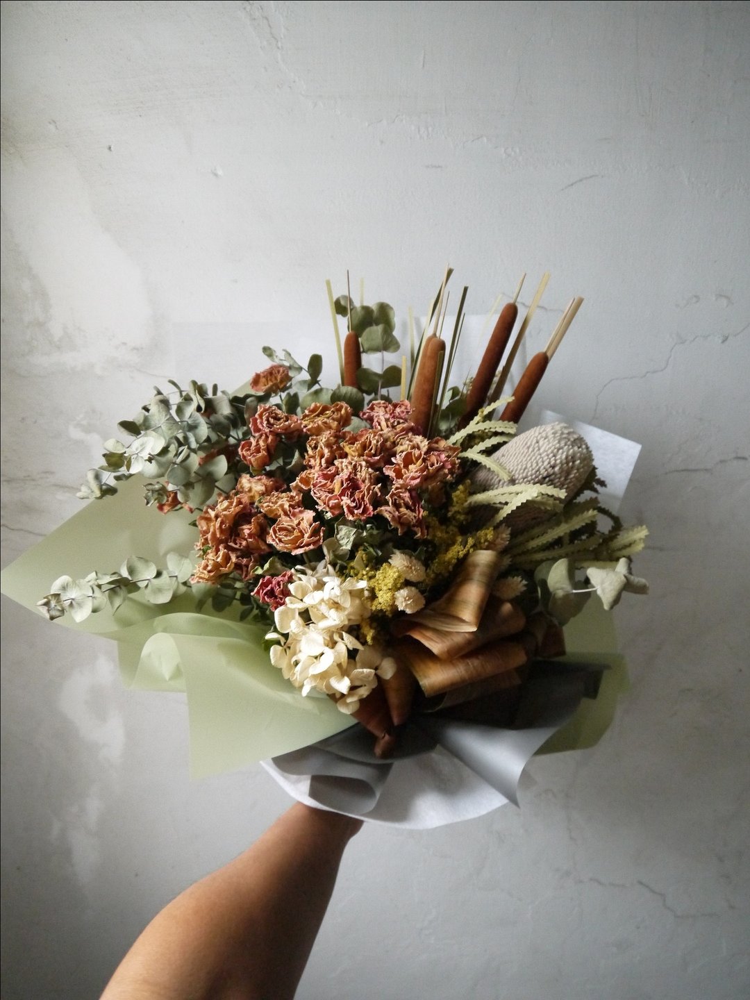 Love大地色系.干燥花束父亲节花束.教师节花束 - 干燥花/捧花 - 植物．花 咖啡色