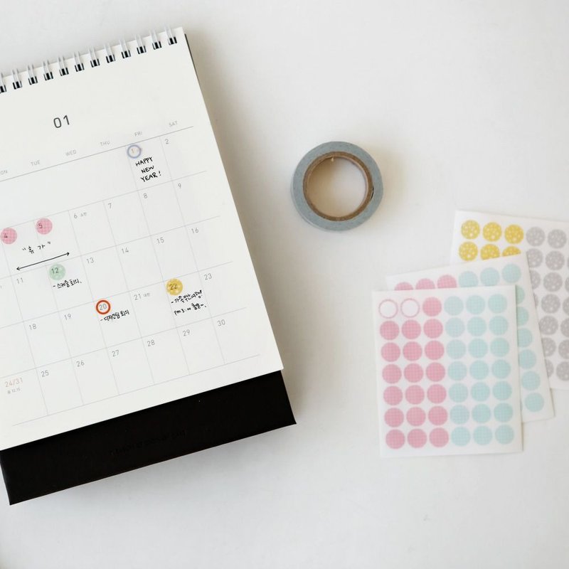 Dailylike-TC装饰标签贴(4入)-格线01,E2D27751 - 贴纸 - 塑料 粉红色