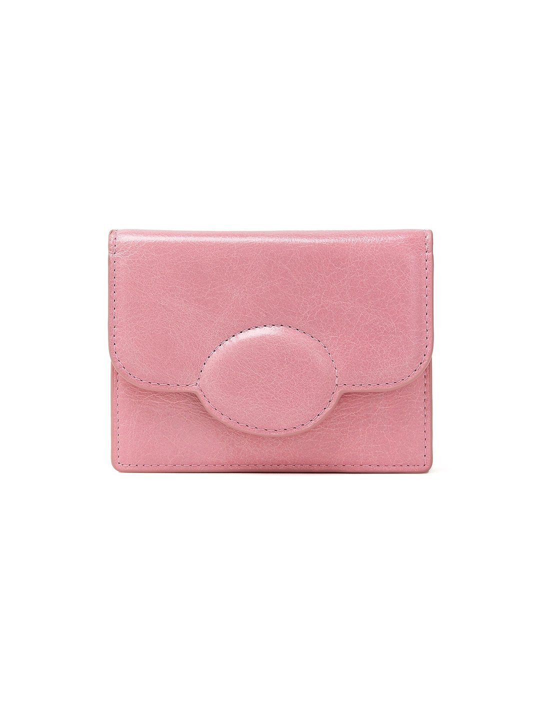 Pebble Card Wallet 裂纹粉红 (意大利牛皮) - 名片夹/名片盒 - 真皮 粉红色