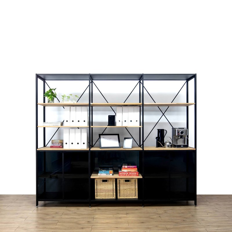 Creesor - Shido 40 工业风组合柜 书柜 展示柜 收纳柜 - 书架/书挡 - 其他金属 黑色