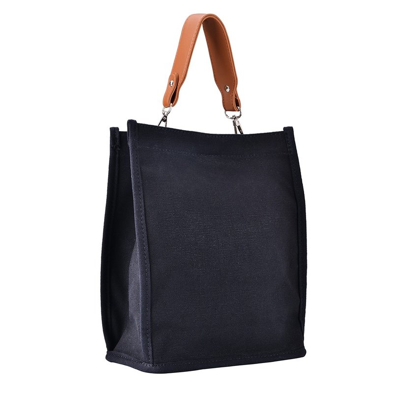 黑色帆布手提侧背子母包 - 侧背包/斜挎包 - 纸 黑色