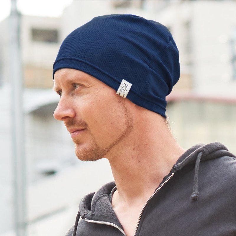 吸湿排汗抗UV速干针织帽 - 帽子 - 聚酯纤维 蓝色